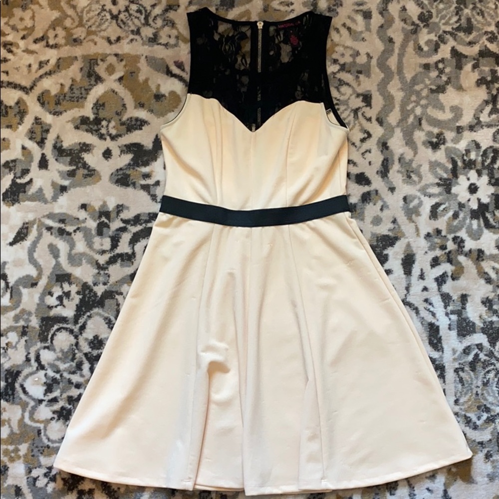 Blush/ lace cocktail dress